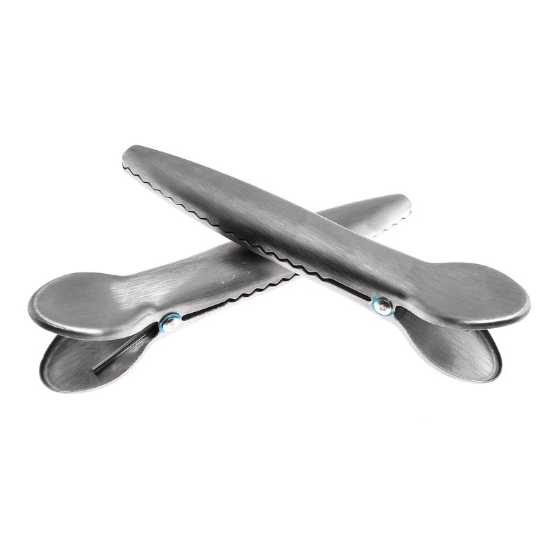 Ruiling 6pcs Heavy Duty Stainless Steel Alligator Clips, Jaw Sealing Clips, Fresh-Keeping Clamp and Airtight Seal Grip for Coffee and Food Bags - Image 2